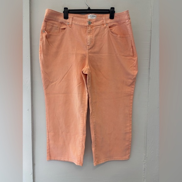 Lane Bryant MagicWaistband SignatureFit MidRise Straight Crop Peach Jeans Sz 20 - Picture 2 of 7
